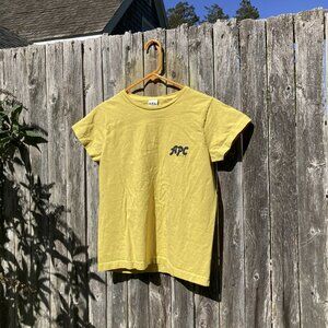Yellow A.P.C. logo tee